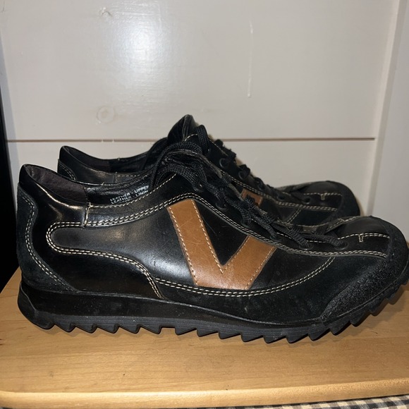 Y2K Alfani Size 9 M Shoes Made in Italy Brown/Black Leather Rubber Sole Comfort main image 9